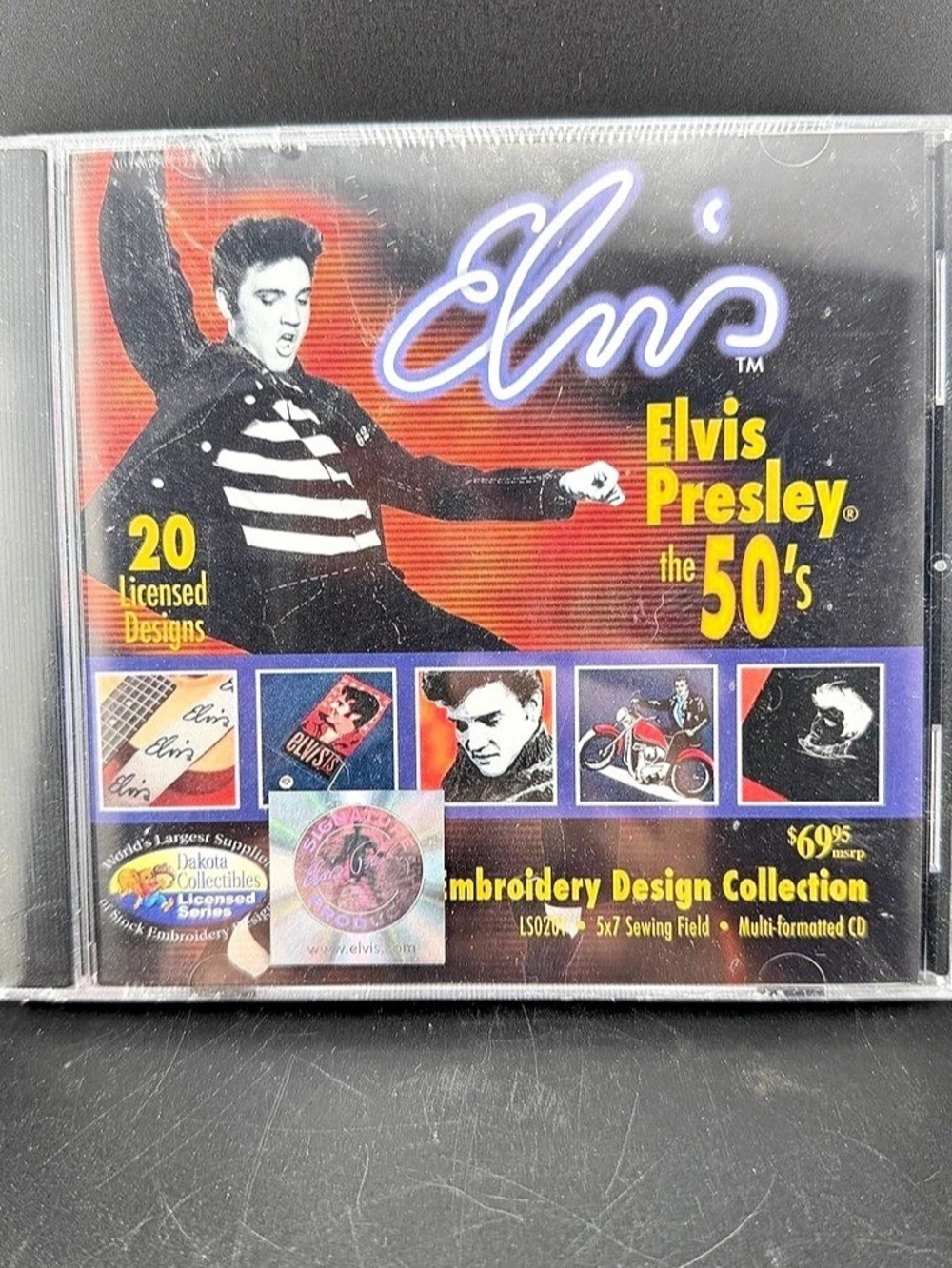 Elvis Presley Embroidered Design Collection 50s Embroidery Design CD new